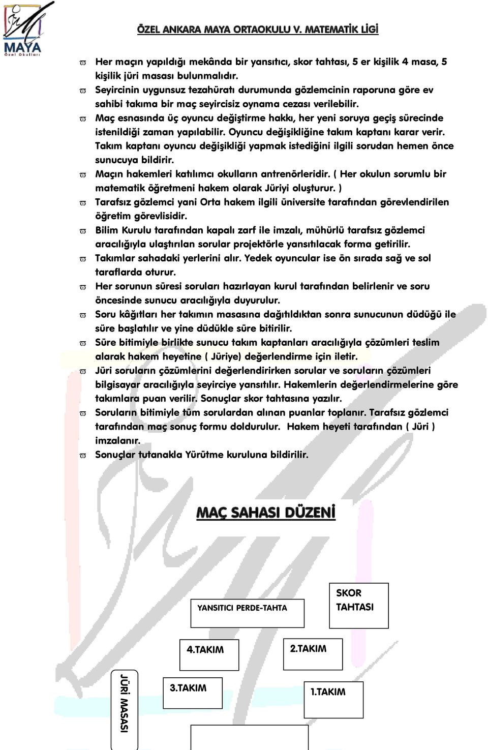 Maç esnasında üç oyuncu değiştirme hakkı, her yeni soruya geçiş sürecinde istenildiği zaman yapılabilir. Oyuncu değişikliğine takım kaptanı karar verir.