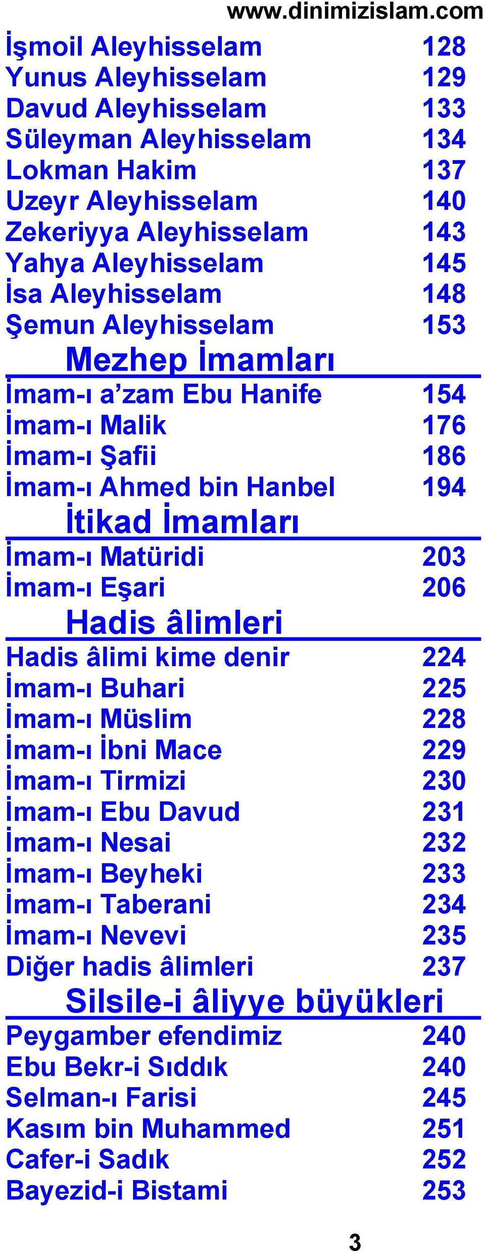 206 Hadis âlimleri Hadis âlimi kime denir 224 İmam-ı Buhari 225 İmam-ı Müslim 228 İmam-ı İbni Mace 229 İmam-ı Tirmizi 230 İmam-ı Ebu Davud 231 İmam-ı Nesai 232 İmam-ı Beyheki 233 İmam-ı Taberani