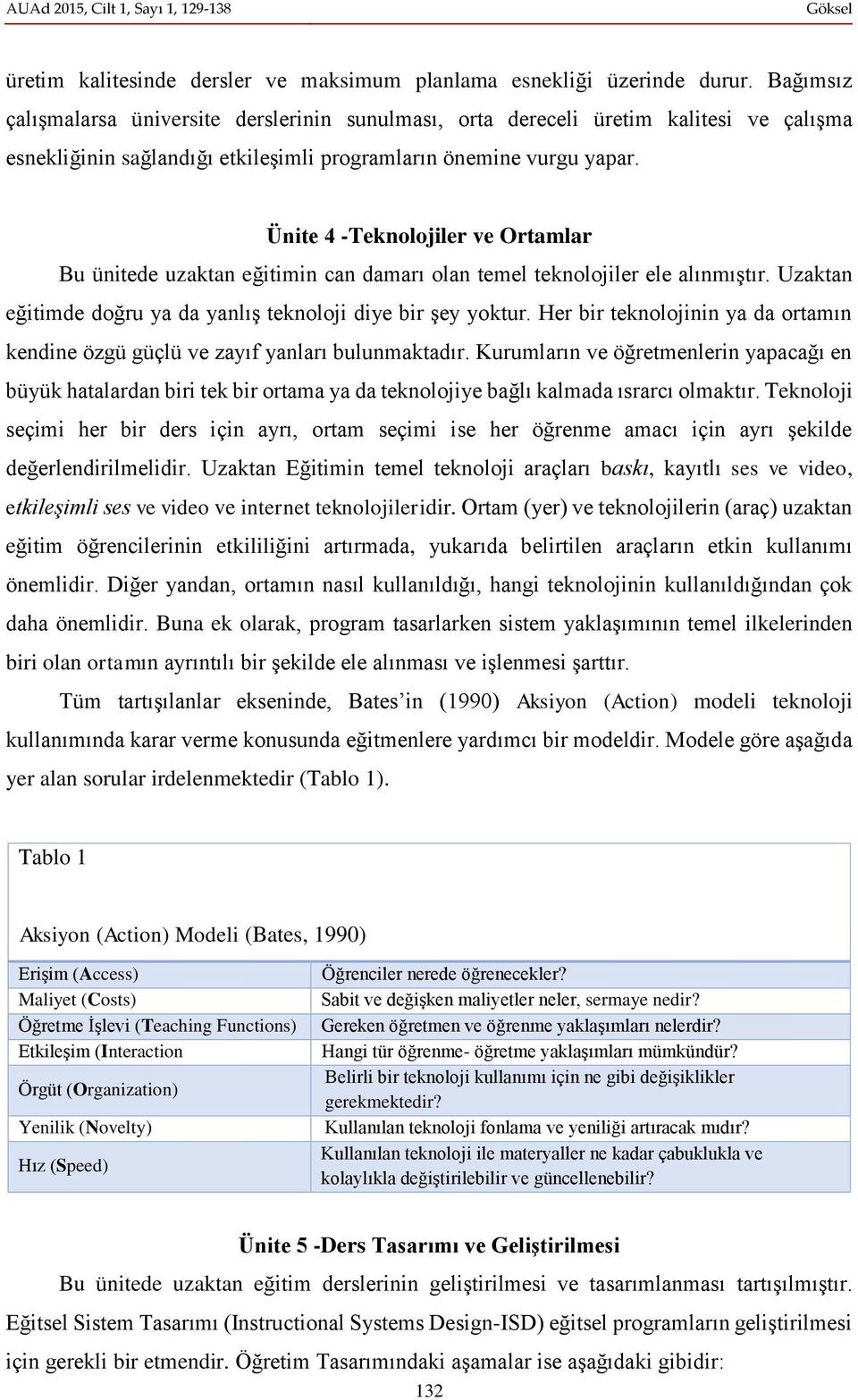 Ünite 4 -Teknolojiler ve Ortamlar Bu ünitede uzaktan eğitimin can damarı olan temel teknolojiler ele alınmıştır. Uzaktan eğitimde doğru ya da yanlış teknoloji diye bir şey yoktur.