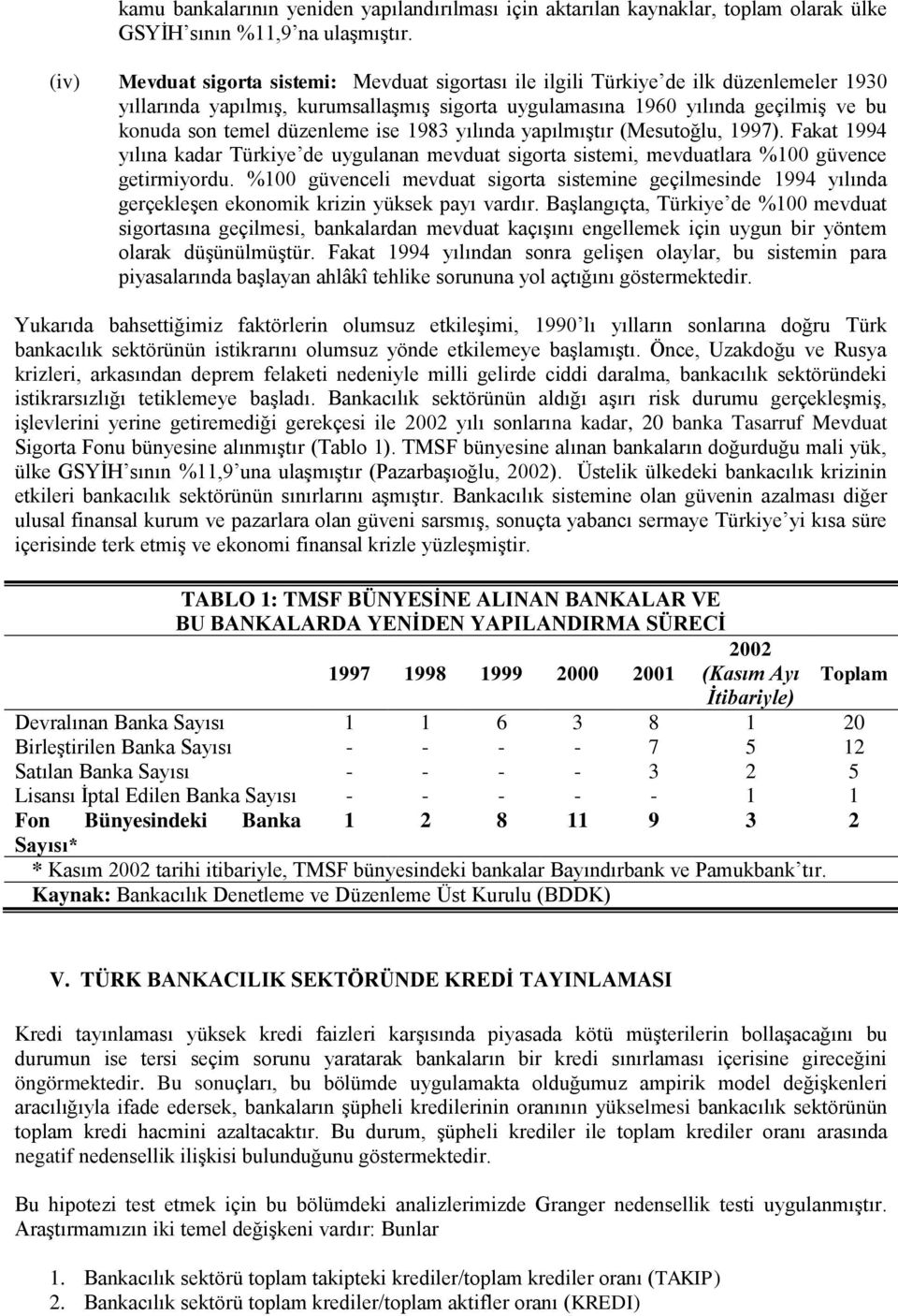 düzenleme ise 1983 yılında yapılmıştır (Mesutoğlu, 1997). Fakat 1994 yılına kadar Türkiye de uygulanan mevduat sigorta sistemi, mevduatlara %100 güvence getirmiyordu.