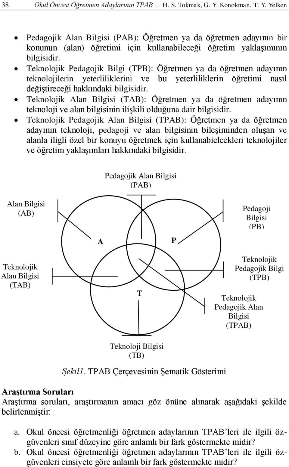 Teknolojik Pedagojik Bilgi (TPB): Öğretmen ya da öğretmen adayının teknolojilerin yeterliliklerini ve bu yeterliliklerin öğretimi nasıl değiştireceği hakkındaki bilgisidir.