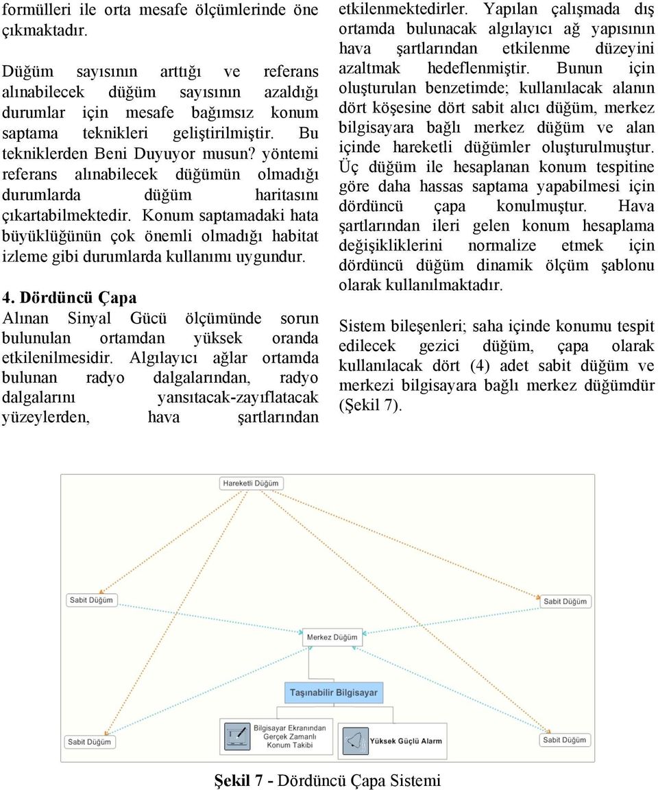 yöntemi referans alınabilecek düğümün olmadığı durumlarda düğüm haritasını çıkartabilmektedir.