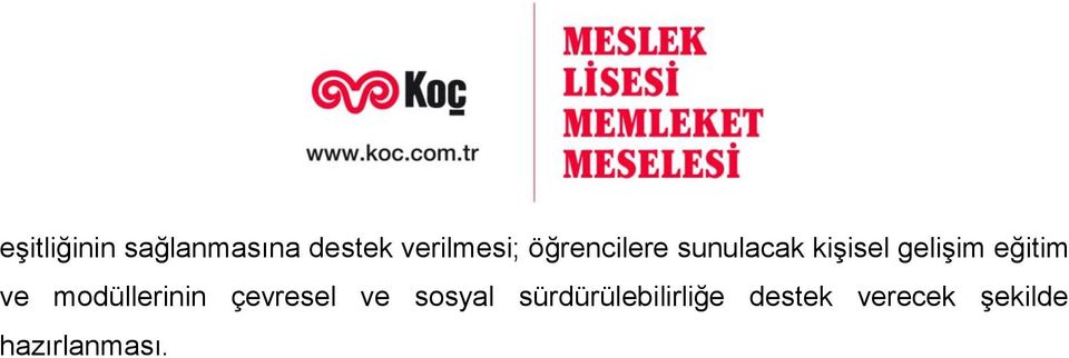 ve modüllerinin çevresel ve sosyal