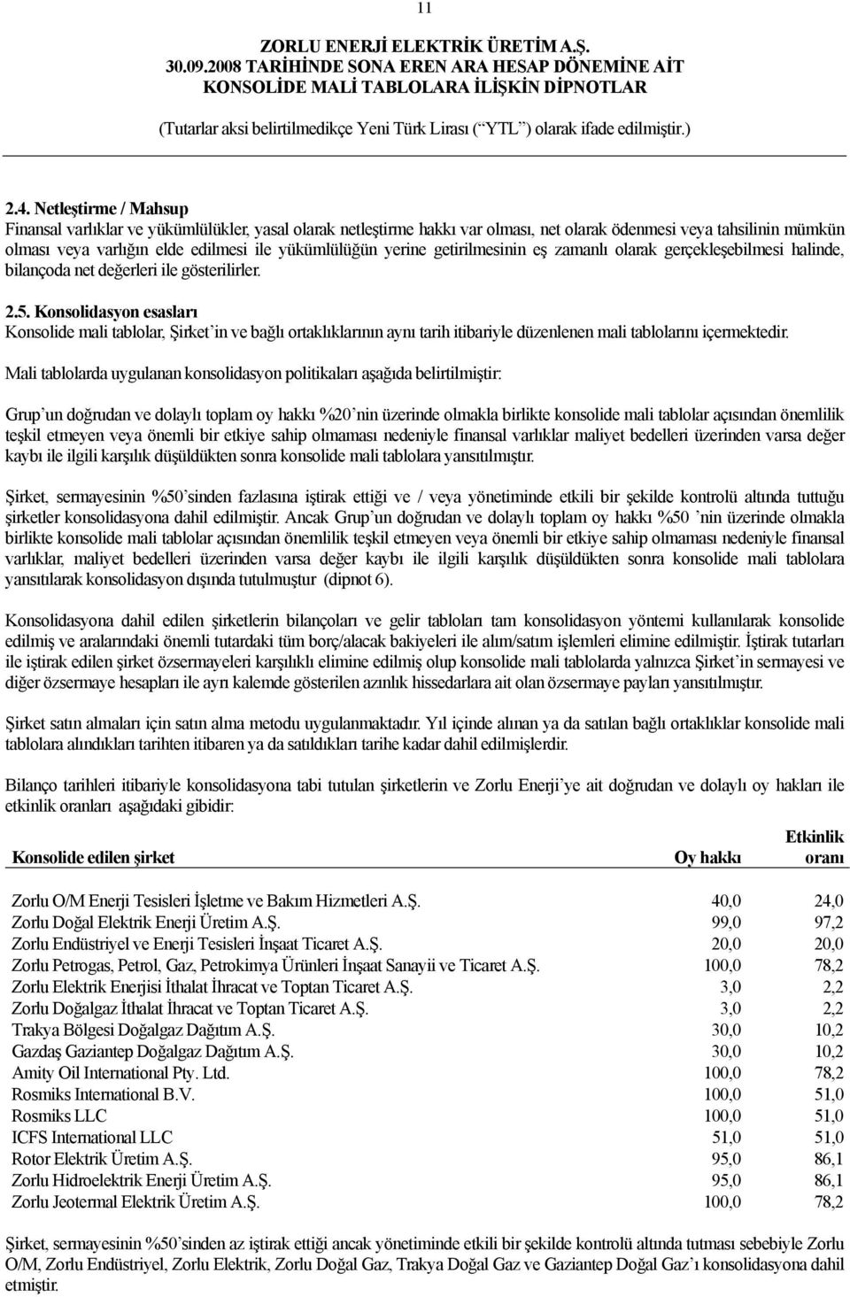 yerine getirilmesinin eş zamanlı olarak gerçekleşebilmesi halinde, bilançoda net değerleri ile gösterilirler. 2.5.