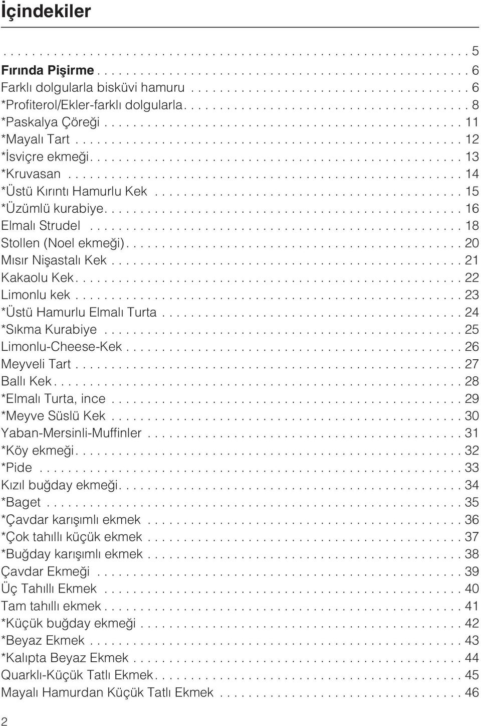 ..24 *Sýkma Kurabiye...25 Limonlu-Cheese-Kek...26 Meyveli Tart...27 Ballý Kek...28 *Elmalý Turta, ince... 29 *Meyve Süslü Kek...30 Yaban-Mersinli-Muffinler...31 *Köy ekmeði....32 *Pide.