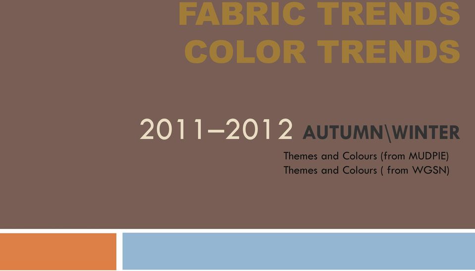 Themes and Colours (from