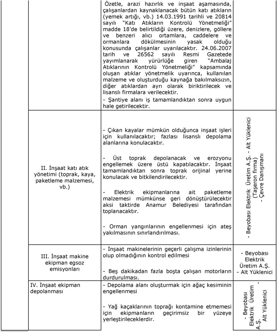 konusunda çalışanlar uyarılacaktır. 24.06.