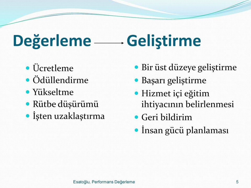 geliştirme Hizmet içi eğitim ihtiyacının belirlenmesi Geri