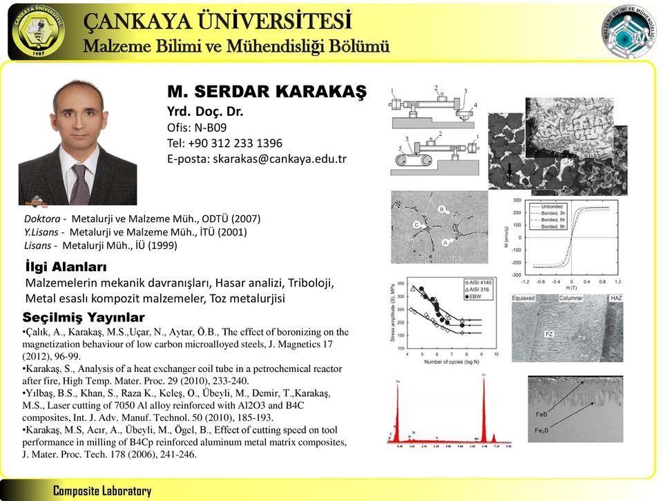 , Karakaş, M.S.,Uçar, N., Aytar, Ö.B., The effect of boronizing on the magnetization behaviour of low carbon microalloyed steels, J. Magnetics 17 (2012), 96-99. Karakaş, S.