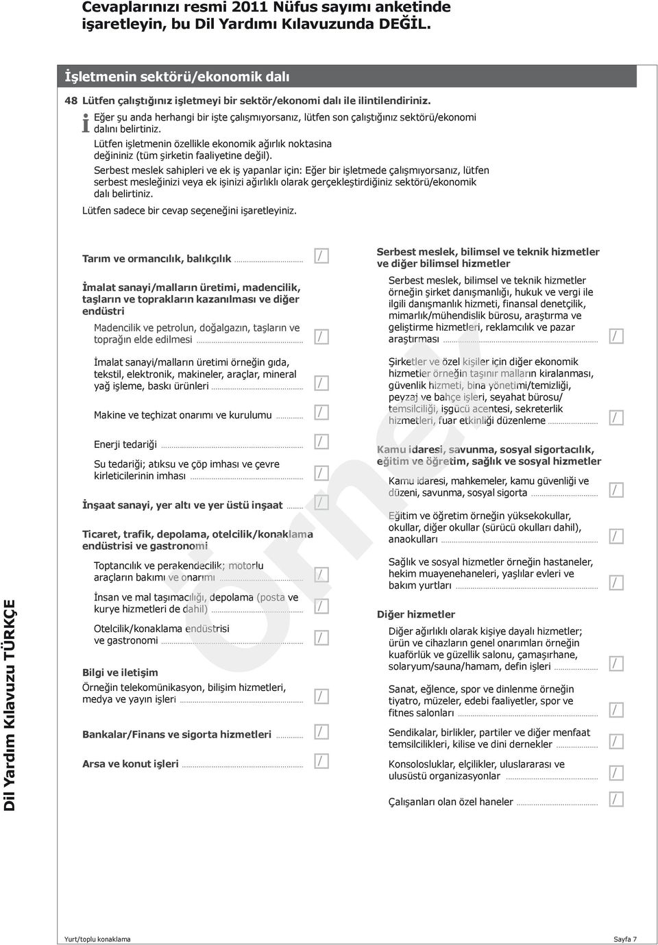 Lütfen işletmenin özellikle ekonomik ağırlık noktasina değininiz (tüm şirketin faaliyetine değil).