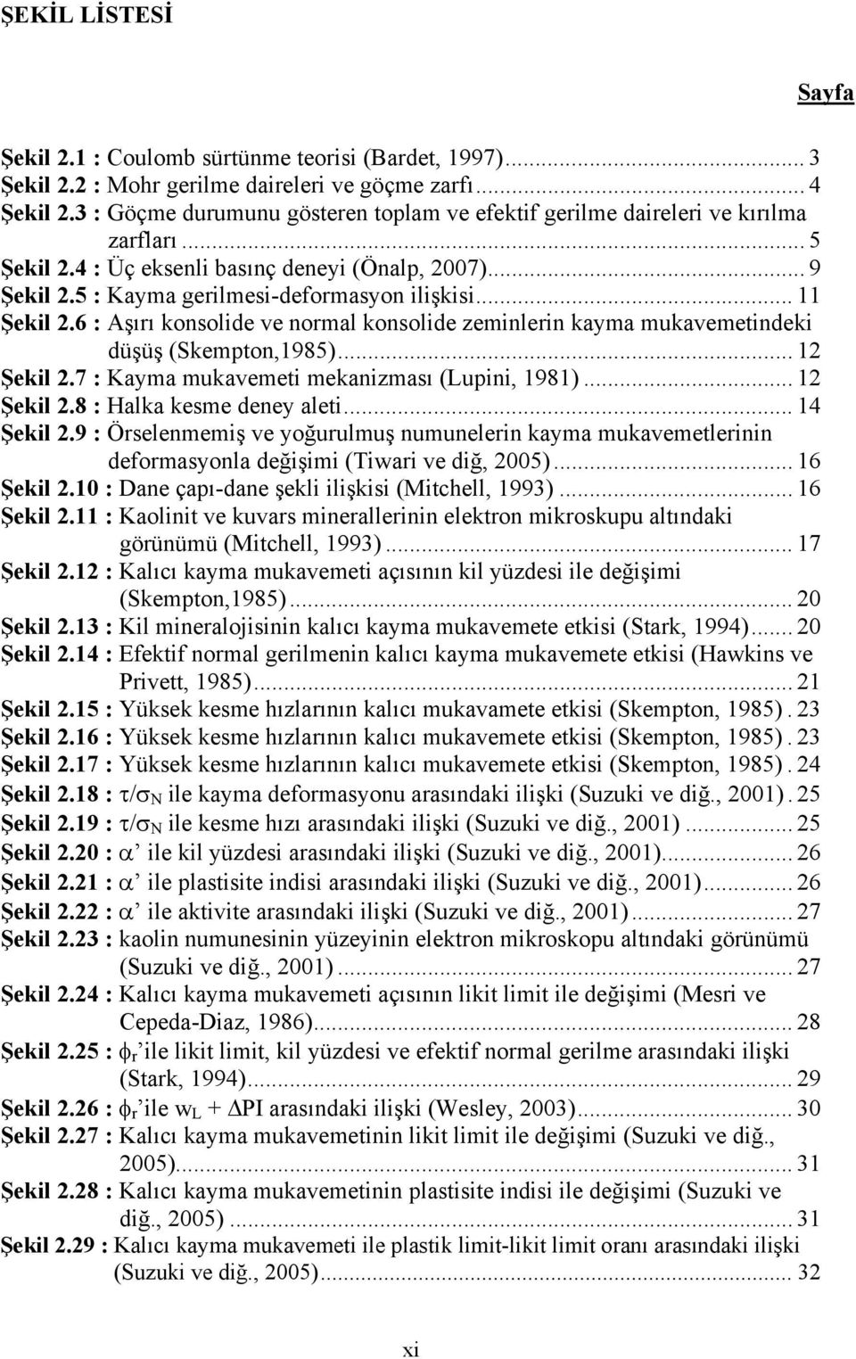 .. 11 Şekil 2.6 : Aşırı konsolide ve normal konsolide zeminlerin kayma mukavemetindeki düşüş (Skempton,1985)... 12 Şekil 2.7 : Kayma mukavemeti mekanizması (Lupini, 1981)... 12 Şekil 2.8 : Halka kesme deney aleti.