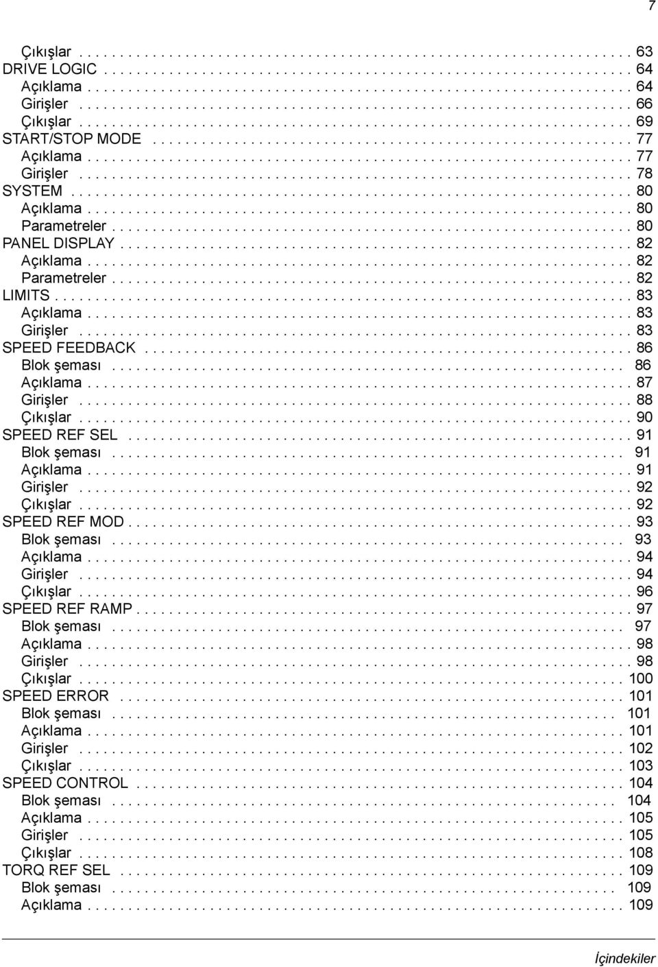 .................................................................. 77 Girişler.................................................................... 78 SYSTEM..................................................................... 80 Açıklama.