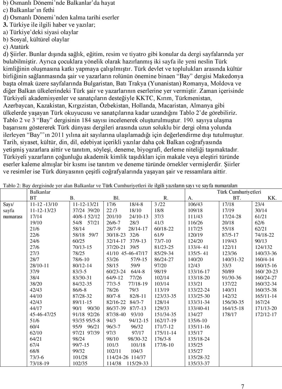 Bunlar dıģında sağlık, eğitim, resim ve tiyatro gibi konular da dergi sayfalarında yer bulabilmiģtir.