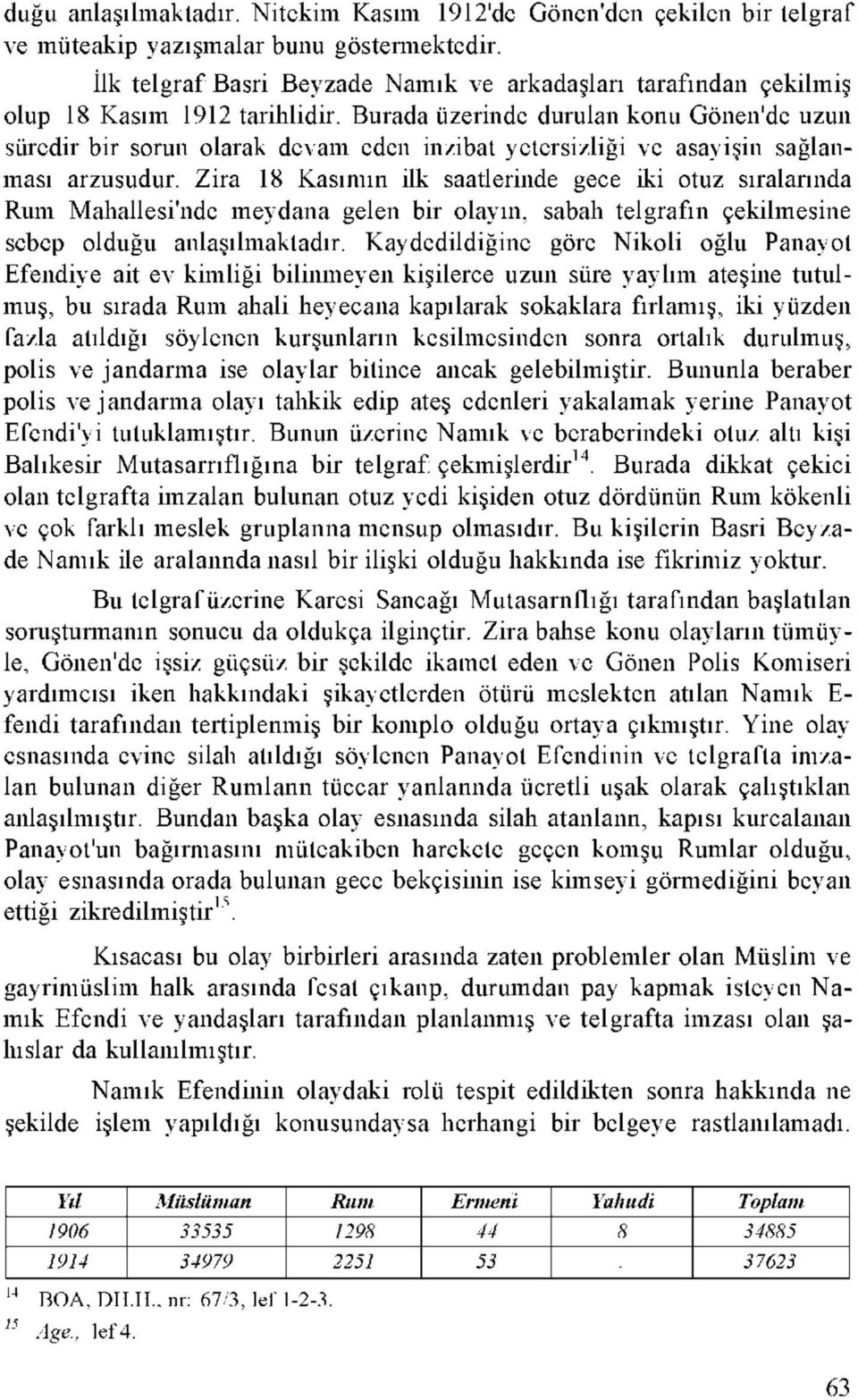 Burada üzerinde durulan konu Gönen'de uzun süredir bir sorun olarak devam eden inzibat yetersizliği ve asayişin sağlanması arzusudur.