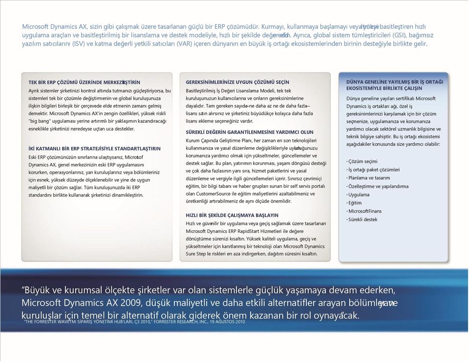 eld Ayrıca, global sistem tümleştiricileri (GSI), bağımsız yazılım satıcılarını (ISV) ve katma değerli yetkili satıcıları (VAR) içeren dünyanın en büyük iş ortağı ekosistemlerinden birinin desteğiyle