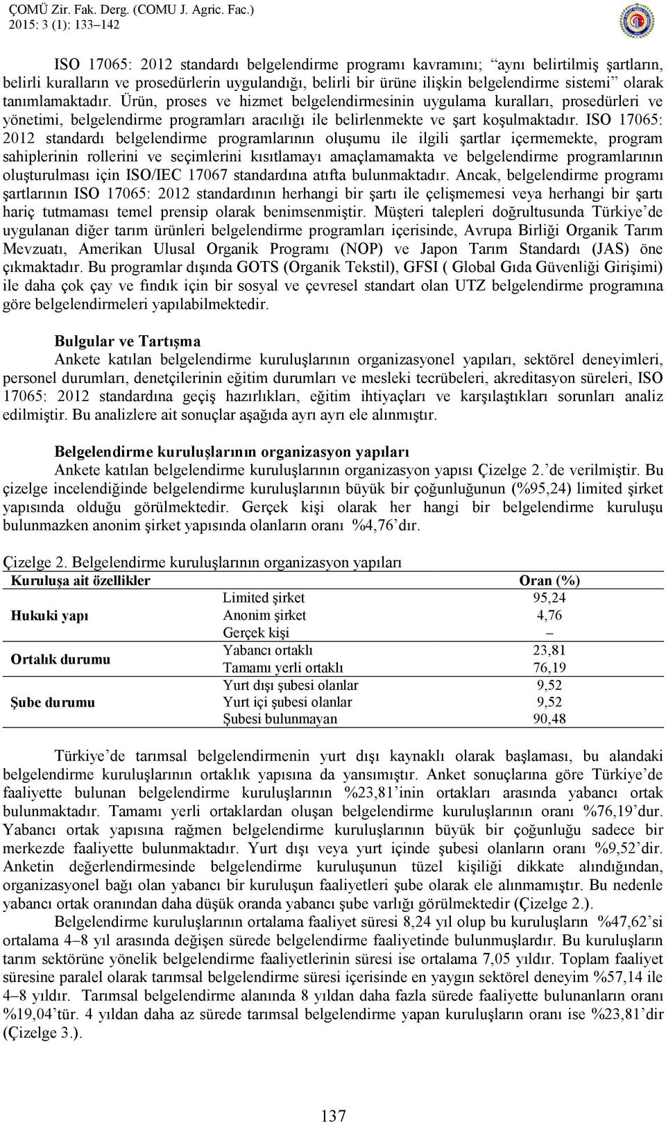 ISO 17065: 2012 standardı belgelendirme programlarının oluşumu ile ilgili şartlar içermemekte, program sahiplerinin rollerini ve seçimlerini kısıtlamayı amaçlamamakta ve belgelendirme programlarının