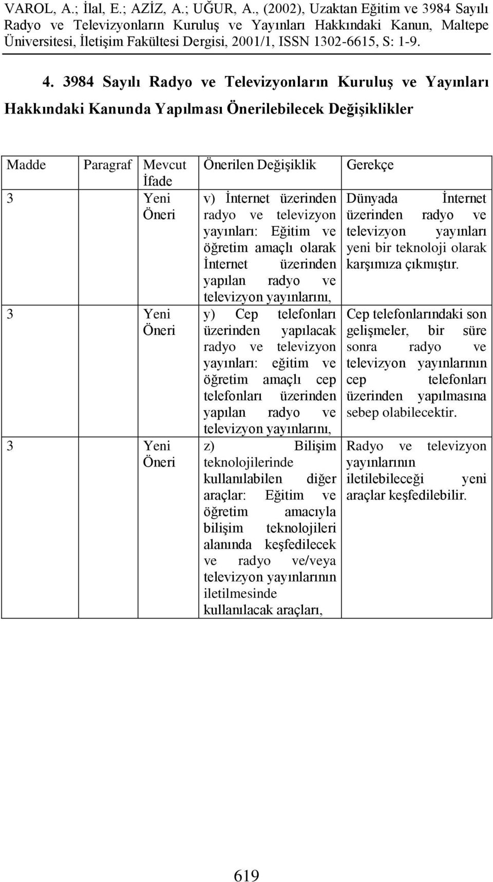 radyo ve televizyon yayınları: eğitim ve öğretim amaçlı cep telefonları üzerinden yapılan radyo ve televizyon yayınlarını, z) BiliĢim teknolojilerinde kullanılabilen diğer araçlar: Eğitim ve öğretim