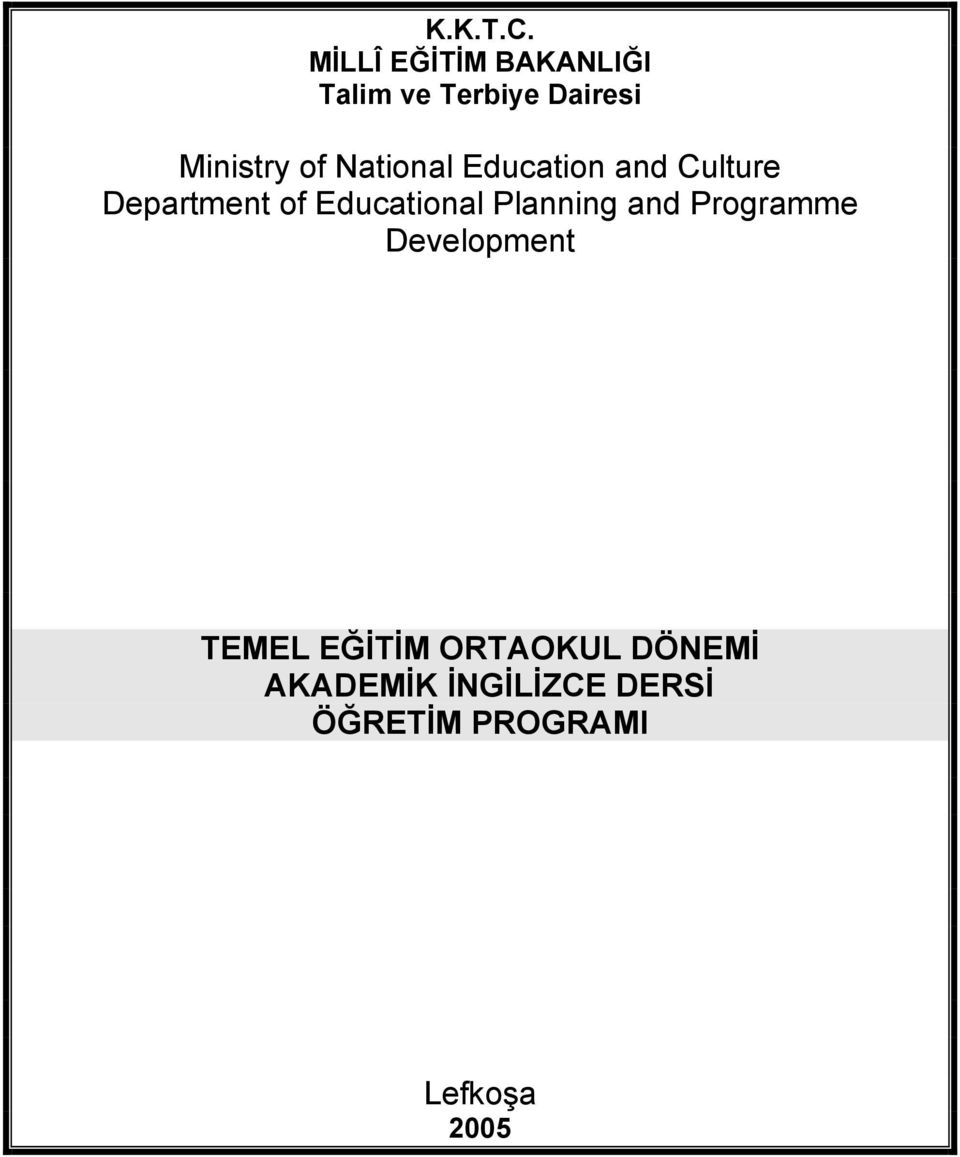 National Education and Culture Department of Educational