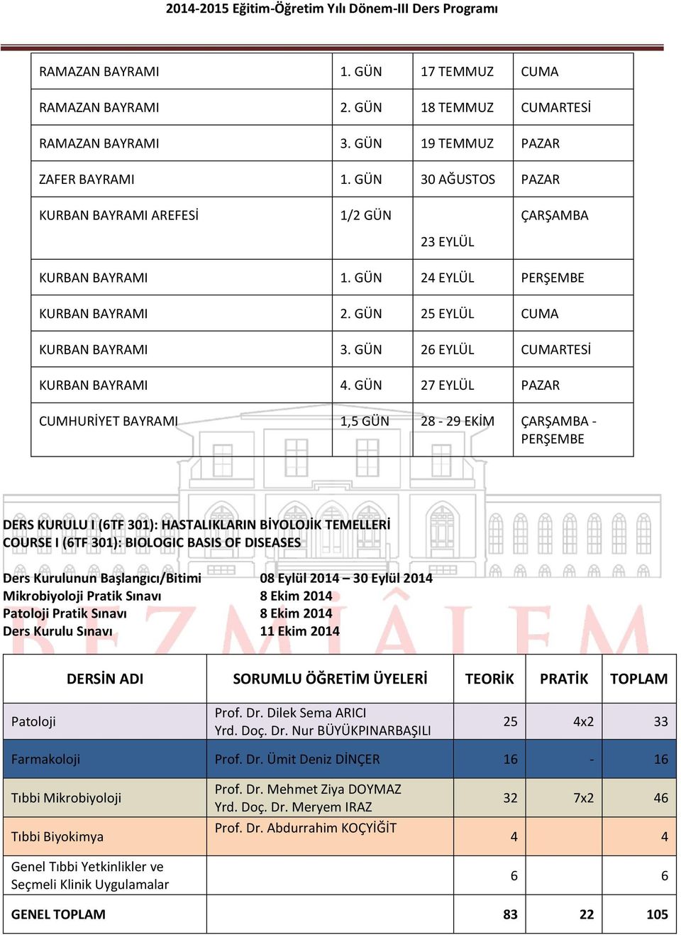 GÜN 26 EYLÜL CUMARTESİ KURBAN BAYRAMI 4.