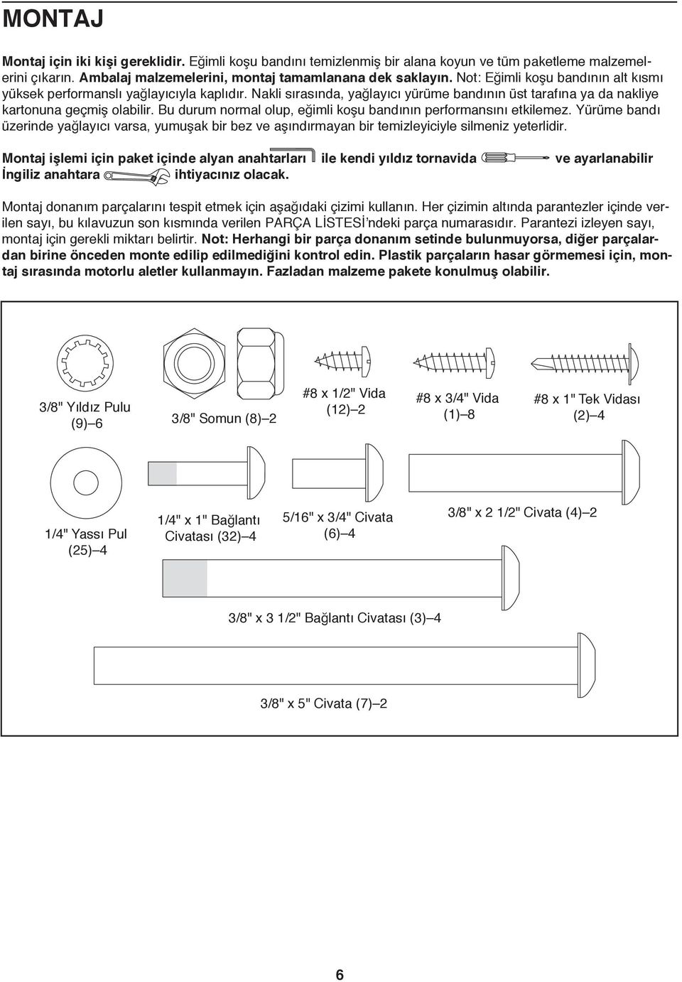 Bu durum normal olup, eğimli koşu bandının performansını etkilemez. Yürüme bandı üzerinde yağlayıcı varsa, yumuşak bir bez ve aşındırmayan bir temizleyiciyle silmeniz yeterlidir.