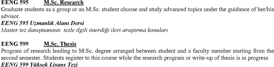 Thesis Program of research leading to M.Sc.