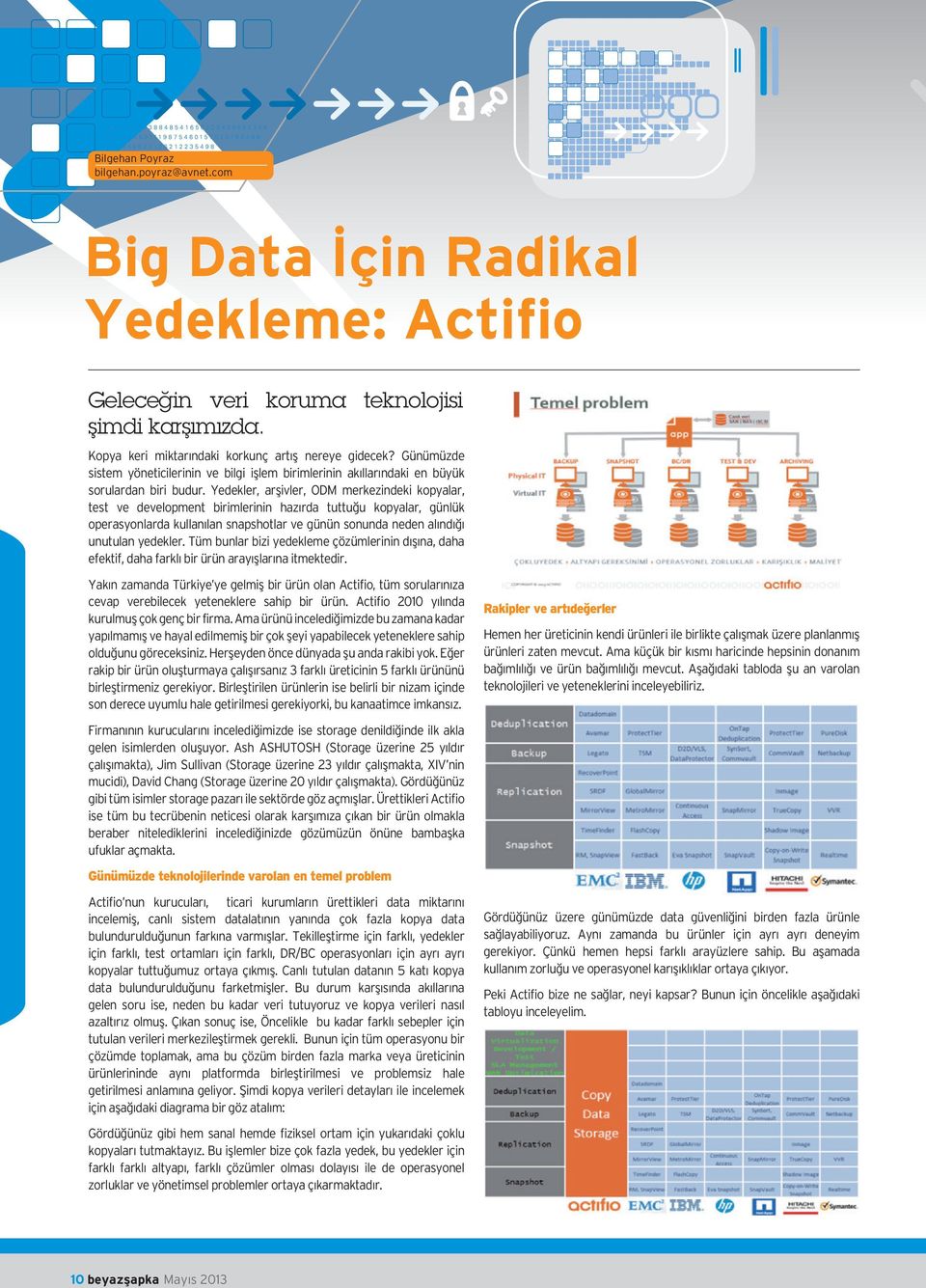 Yedekler, arşivler, ODM merkezindeki kopyalar, test ve development birimlerinin hazırda tuttuğu kopyalar, günlük operasyonlarda kullanılan snapshotlar ve günün sonunda neden alındığı unutulan