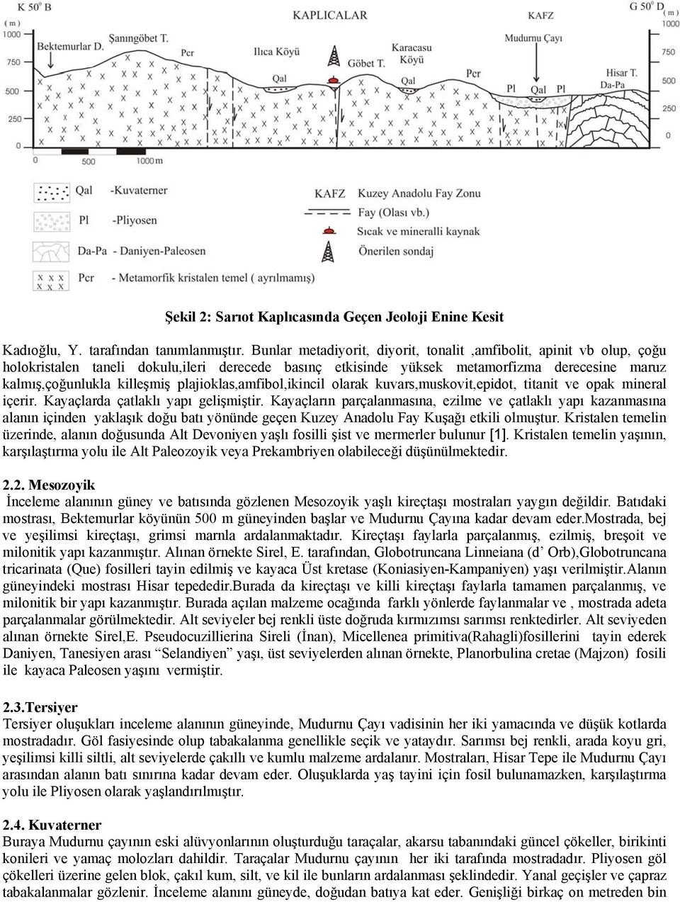 plajioklas,amfibol,ikincil olarak kuvars,muskovit,epidot, titanit ve opak mineral içerir. Kayaçlarda çatlaklı yapı gelişmiştir.