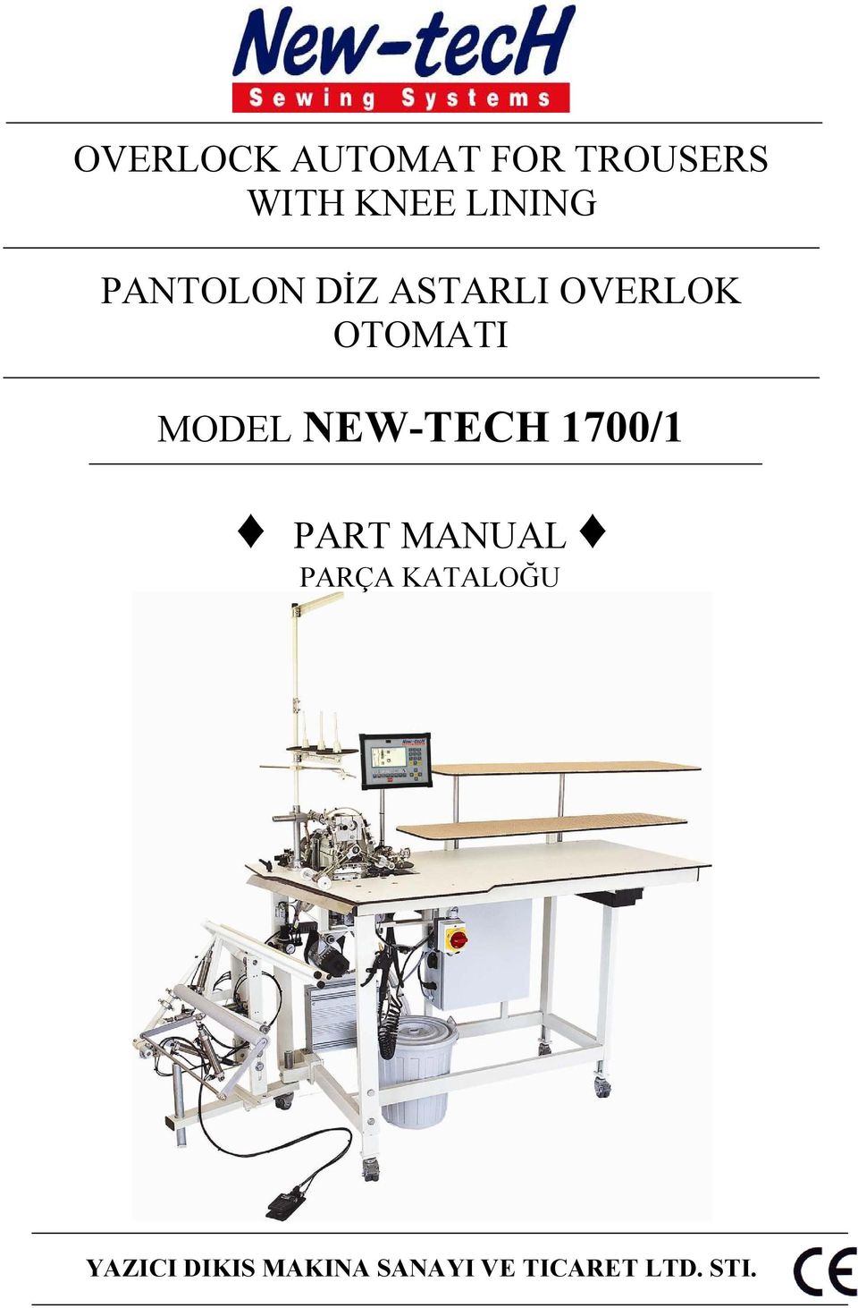 MODEL NEW-TECH 1700/1 PART MANUAL PARÇA