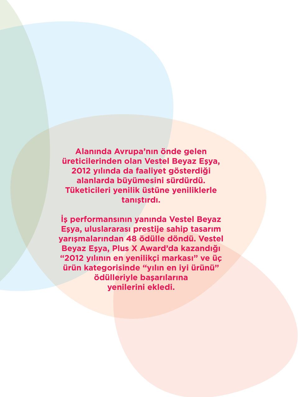 İş performansının yanında Vestel Beyaz Eşya, uluslararası prestije sahip tasarım yarışmalarından 48 ödülle döndü.