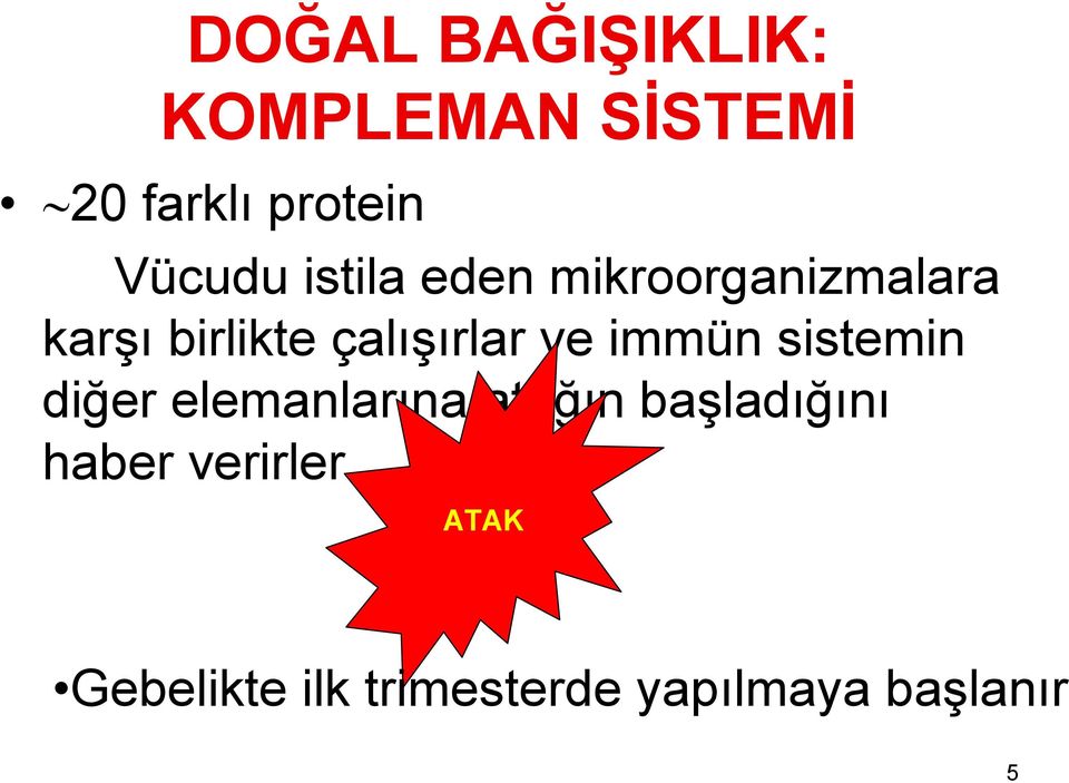 sistemin diğer elemanlarına atağın başladığını haber