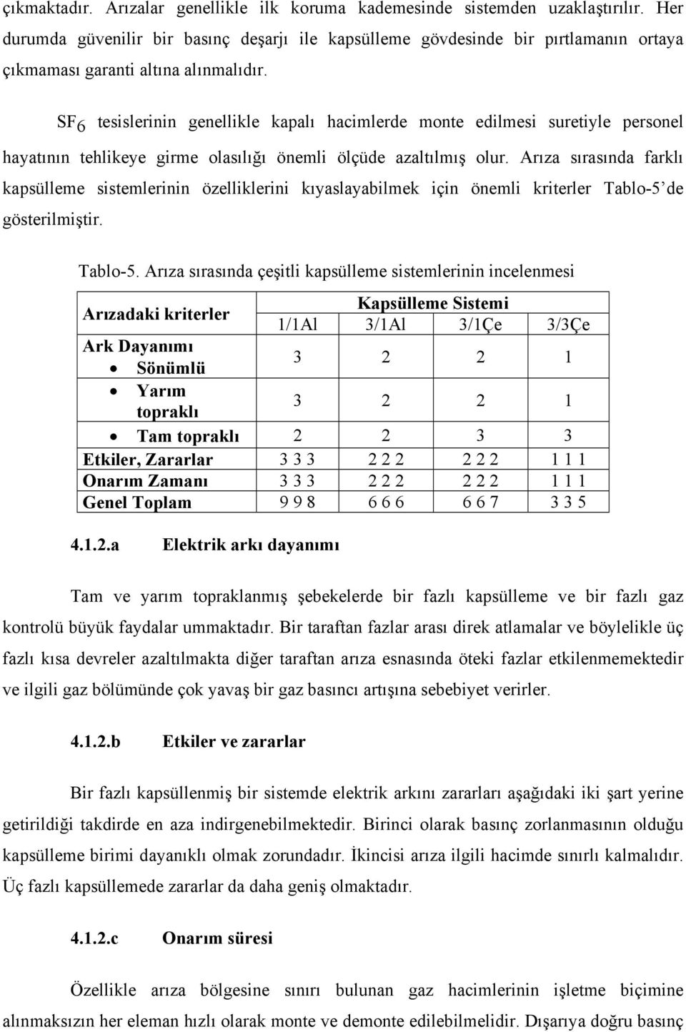 SF 6 tesislerinin genellikle kapalı hacimlerde monte edilmesi suretiyle personel hayatının tehlikeye girme olasılığı önemli ölçüde azaltılmış olur.