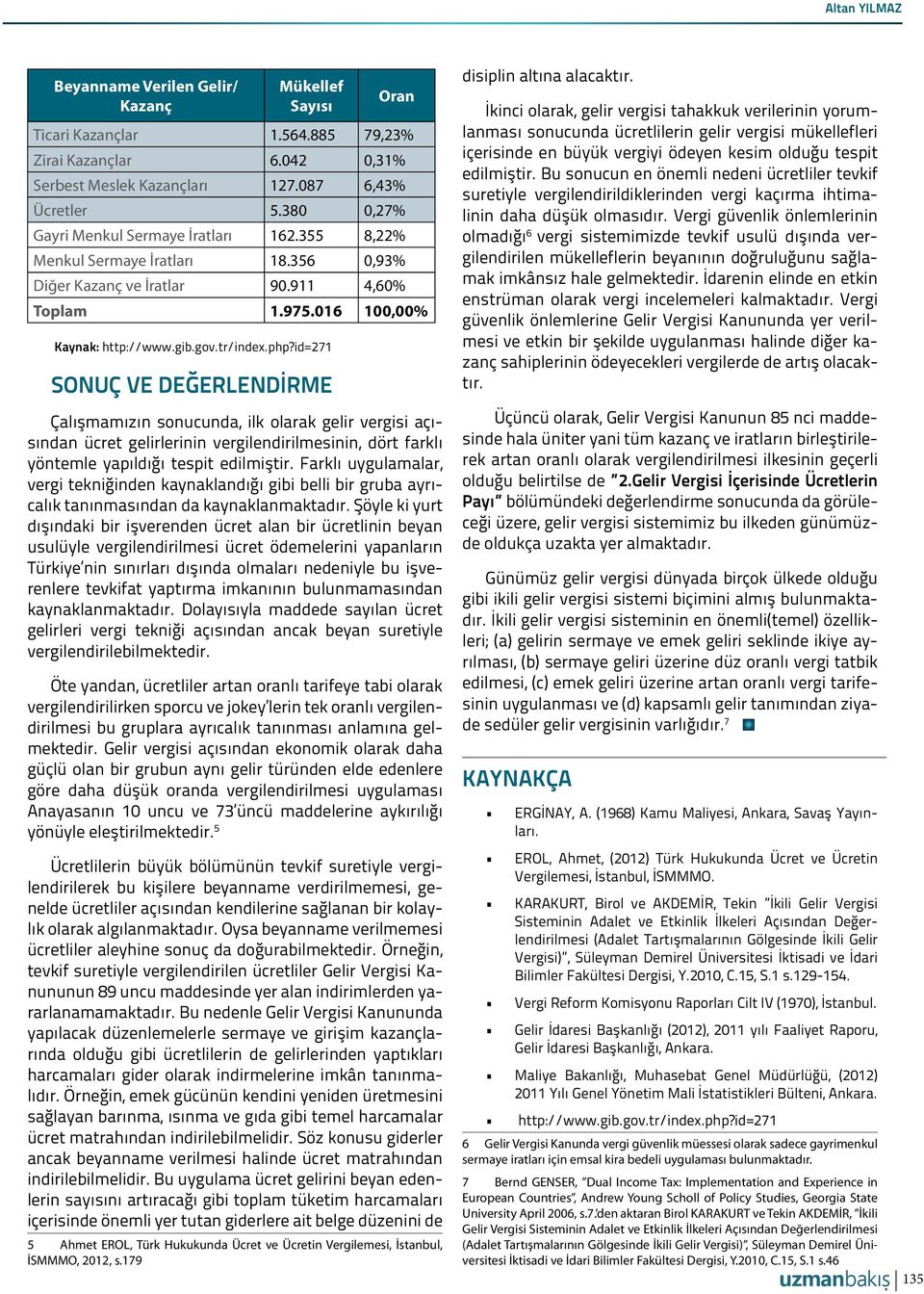 id=271 SONUÇ VE DEĞERLENDİRME Çalışmamızın sonucunda, ilk olarak gelir vergisi açısından ücret gelirlerinin vergilendirilmesinin, dört farklı yöntemle yapıldığı tespit edilmiştir.