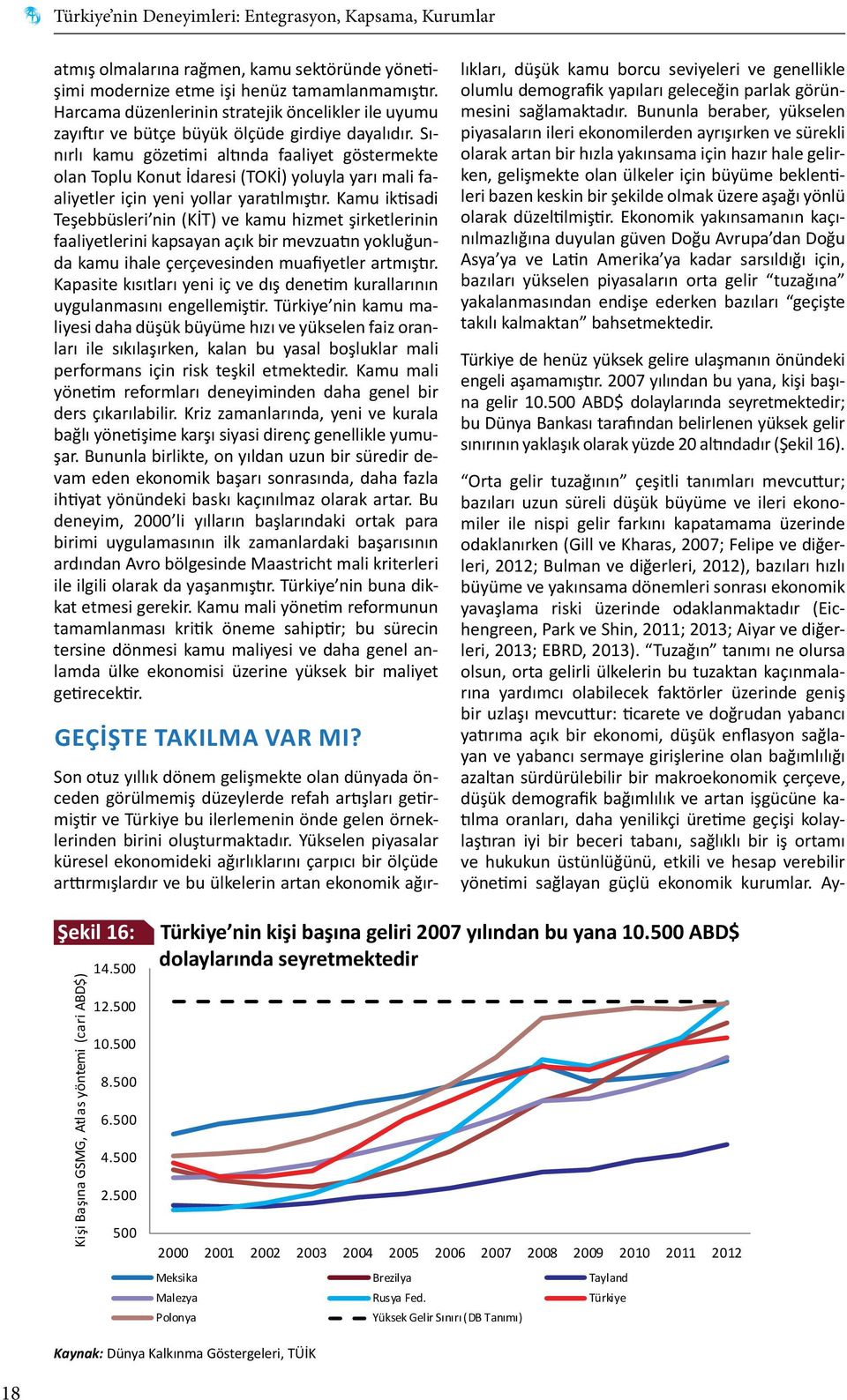 Sınırlı kamu gözetimi altında faaliyet göstermekte olan Toplu Konut İdaresi (TOKİ) yoluyla yarı mali faaliyetler için yeni yollar yaratılmıştır.