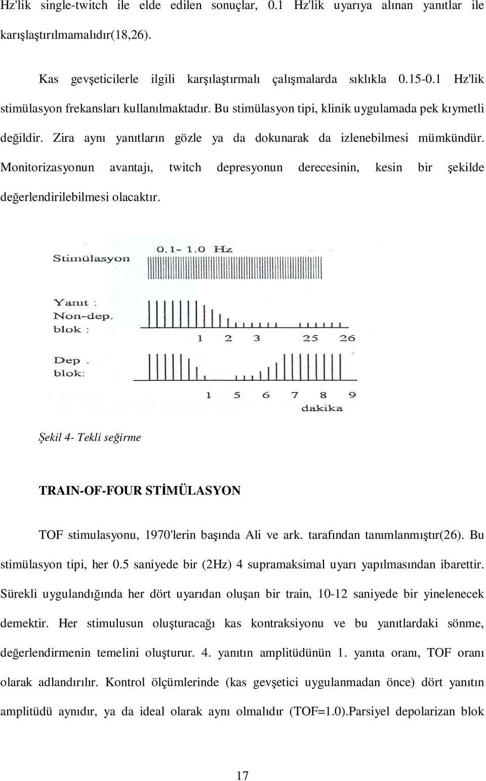 Monitorizasyonun avantajı, twitch depresyonun derecesinin, kesin bir şekilde değerlendirilebilmesi olacaktır.