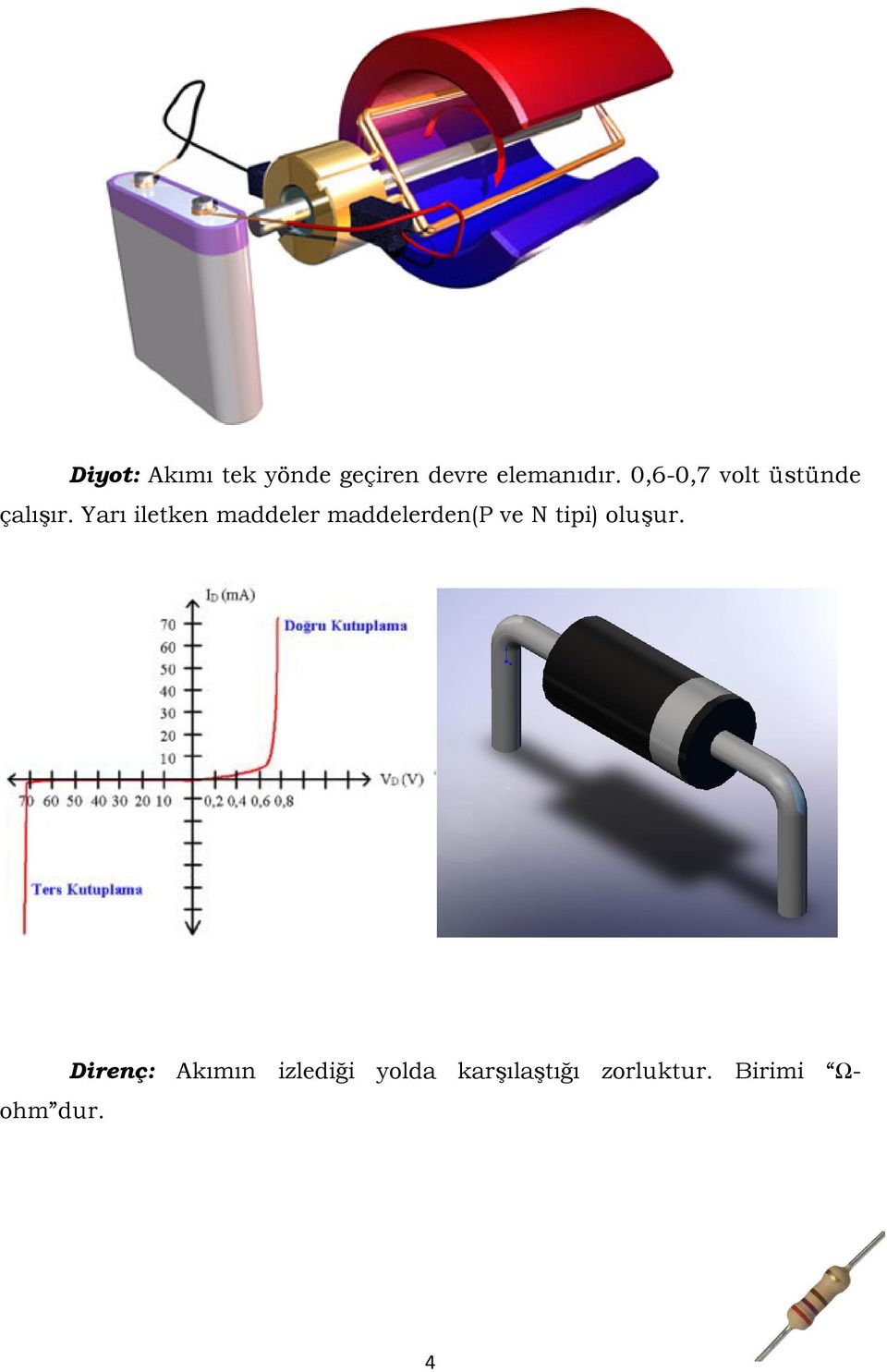 Yarı iletken maddeler maddelerden(p ve N tipi)