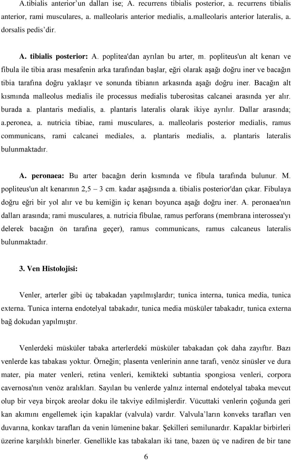 popliteus'un alt kenarı ve fibula ile tibia arası mesafenin arka tarafından başlar, eğri olarak aşağı doğru iner ve bacağın tibia tarafına doğru yaklaşır ve sonunda tibianın arkasında aşağı doğru