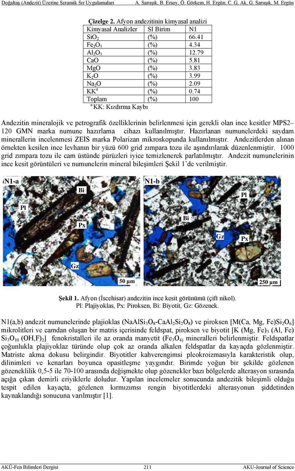 Hazırlanan numunelerdeki saydam minerallerin incelenmesi ZEİS marka Polarizan mikroskopunda kullanılmıştır.