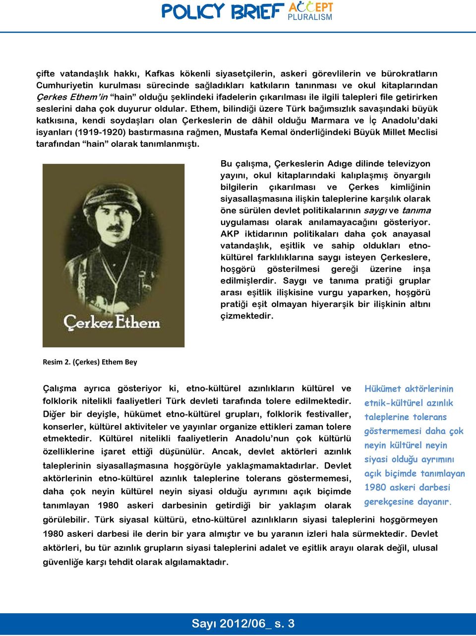 Ethem, bilindiği üzere Türk bağımsızlık savaşındaki büyük katkısına, kendi soydaşları olan Çerkeslerin de dâhil olduğu Marmara ve İç Anadolu daki isyanları (1919-1920) bastırmasına rağmen, Mustafa