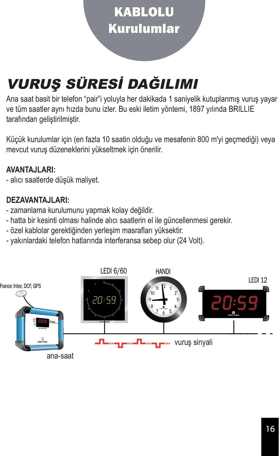 Küçük kurulumlar için (en fazla 10 saatin olduğu ve mesafenin 800 m'yi geçmediği) veya mevcut vuruş düzeneklerini yükseltmek için önerilir.