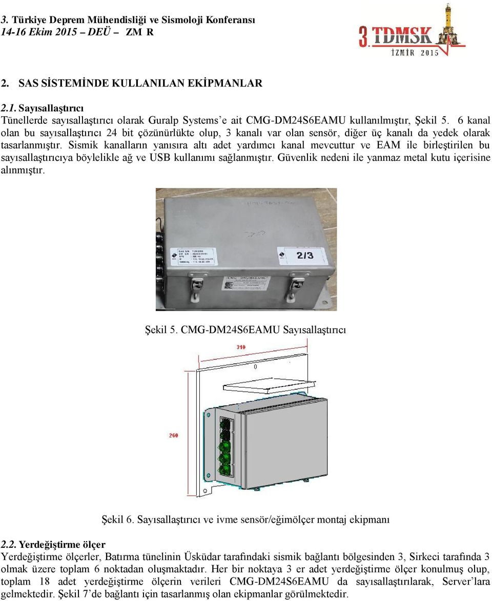 Sismik kanalların yanısıra altı adet yardımcı kanal mevcuttur ve EAM ile birleştirilen bu sayısallaştırıcıya böylelikle ağ ve USB kullanımı sağlanmıştır.