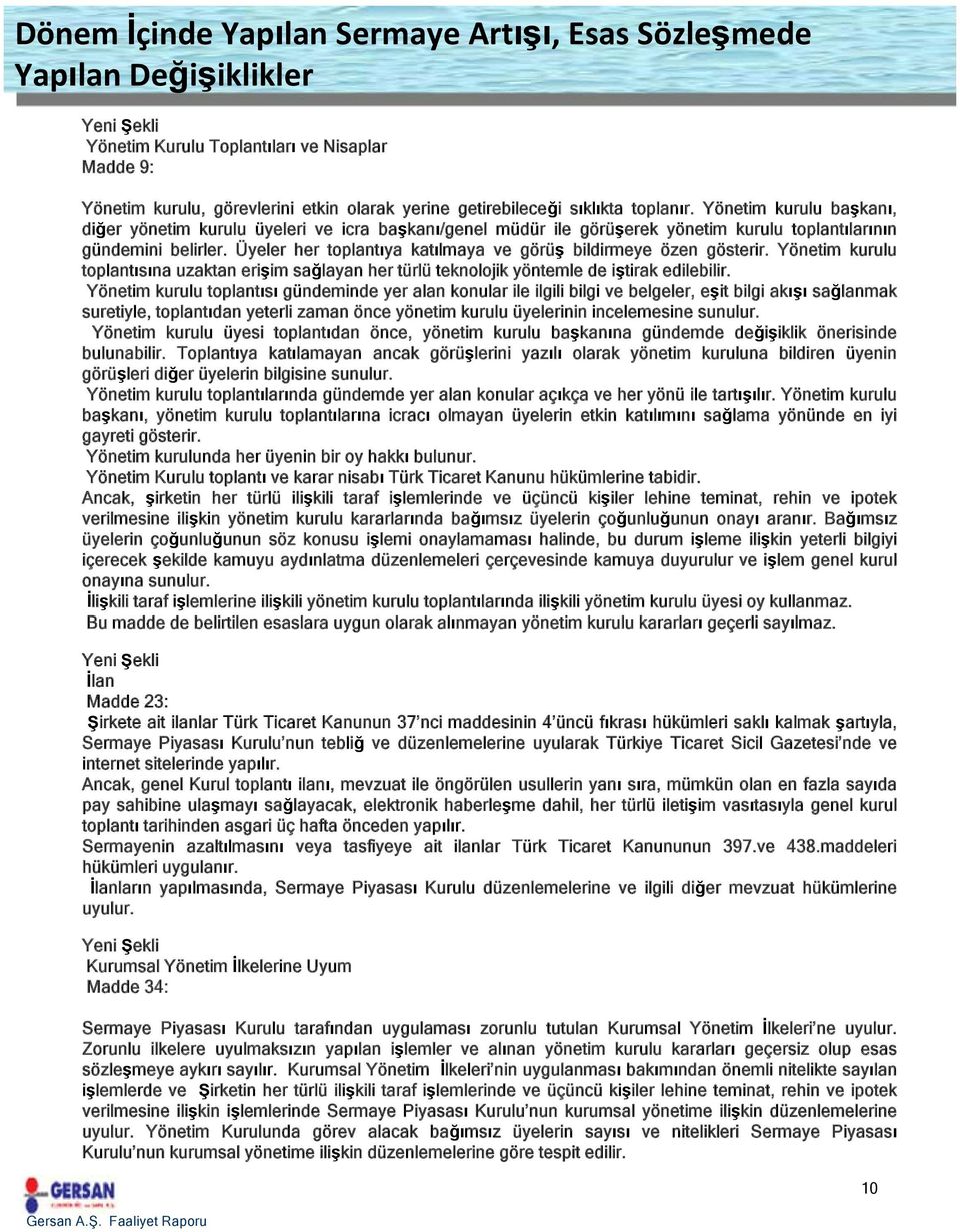 Üyeler her toplantıya katılmaya ve görüş bildirmeye özen gösterir. Yönetim kurulu toplantısına uzaktan erişim sağlayan her türlü teknolojik yöntemle de iştirak edilebilir.