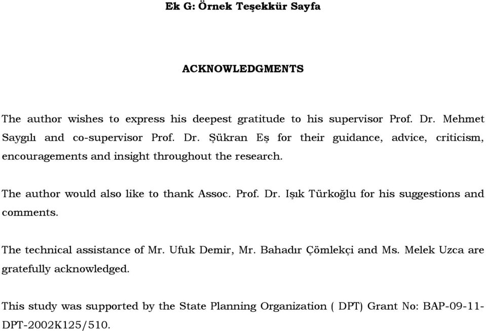 The author would also like to thank Assoc. Prof. Dr. IĢık Türkoğlu for his suggestions and comments. The technical assistance of Mr.