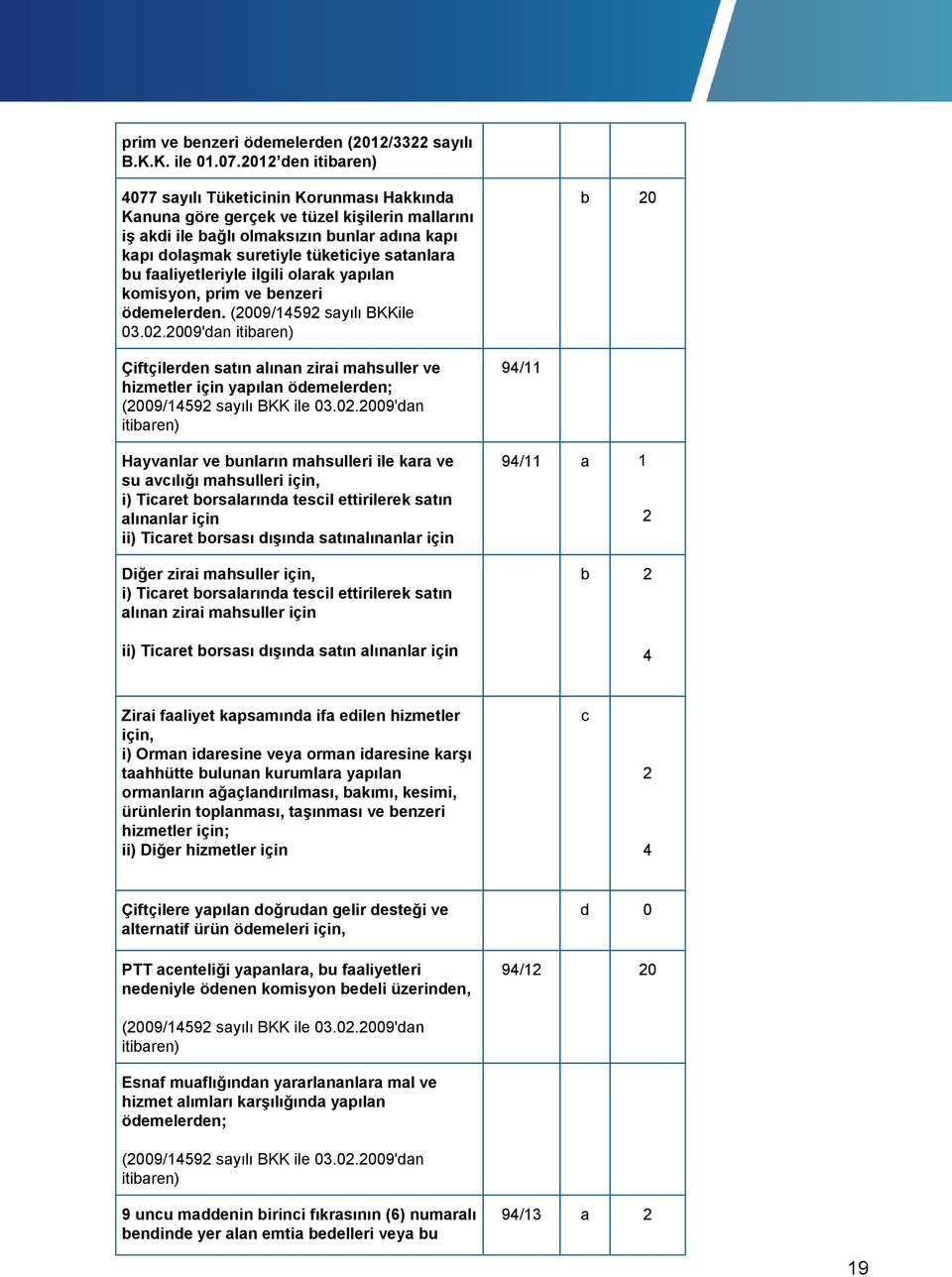 satanlara bu faaliyetleriyle ilgili olarak yapılan komisyon, prim ve benzeri ödemelerden. (2009/14592 sayılı BKKile 03.02.