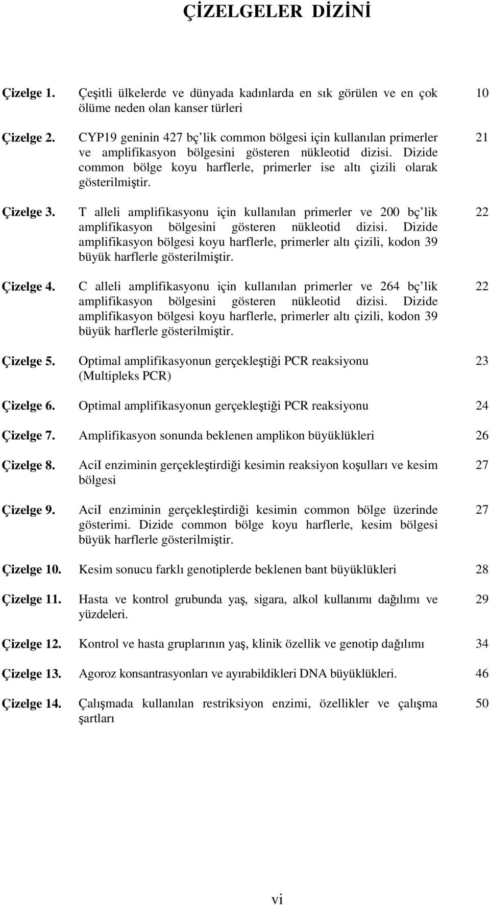 nükleotid dizisi. Dizide common bölge koyu harflerle, primerler ise altı çizili olarak gösterilmiştir.