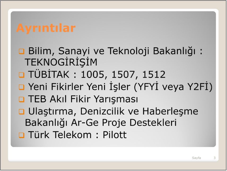 Y2Fİ) TEB Akıl Fikir Yarışması Ulaştırma, Denizcilik ve