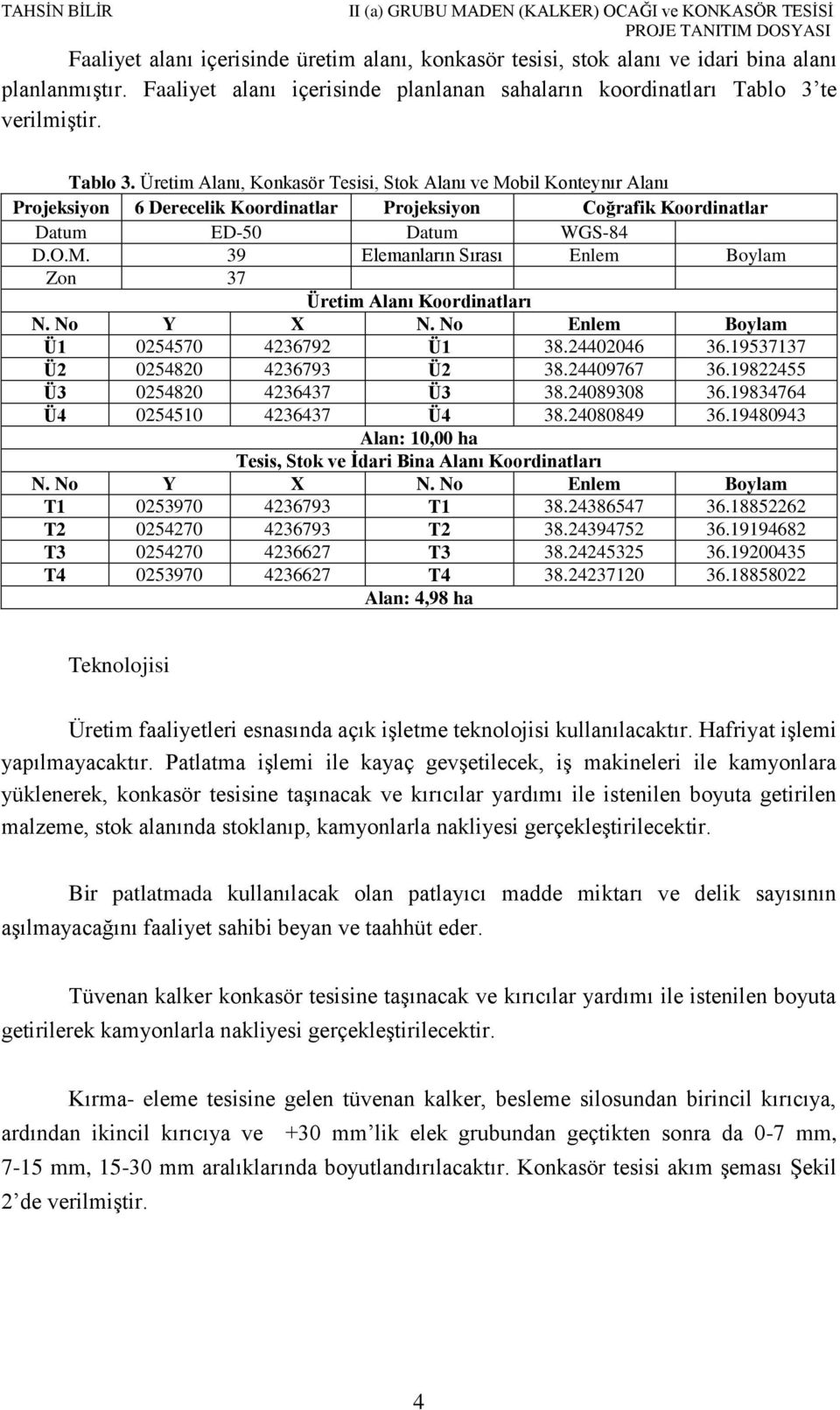 No Y X N. No Enlem Boylam Ü1 0254570 4236792 Ü1 38.24402046 36.19537137 Ü2 0254820 4236793 Ü2 38.24409767 36.19822455 Ü3 0254820 4236437 Ü3 38.24089308 36.19834764 Ü4 0254510 4236437 Ü4 38.