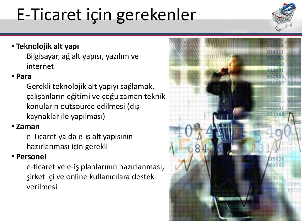 edil esi dış ka aklar ile apıl ası Zaman e-ticaret ya da e-iş alt apısı ı hazırla ası içi gerekli