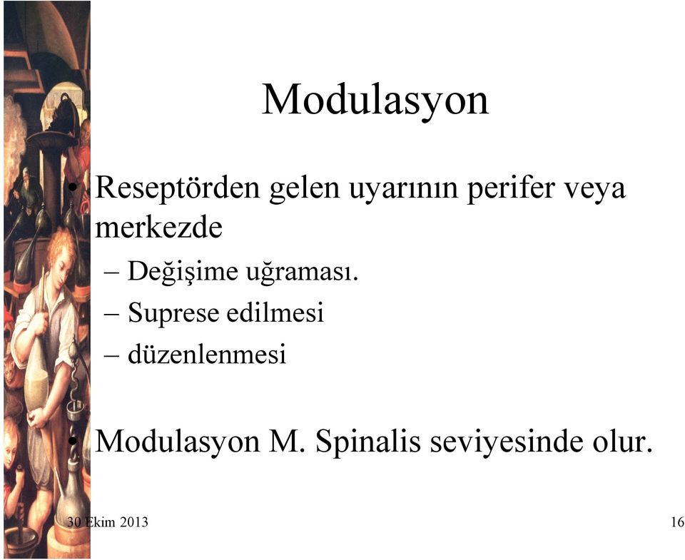 Suprese edilmesi düzenlenmesi Modulasyon