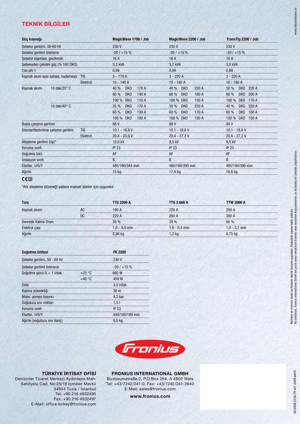 10-140 A 10-180 A 10-180 A Kaynak akımı 10 dak/25 C 40 % DKO 170 A 40 % DKO 220 A 50 % DKO 220 A 60 % DKO 140 A 60 % DKO 180 A 60 % DKO 200 A 100 % DKO 110 A 100 % DKO 150 A 100 % DKO 170 A 10 dak/40