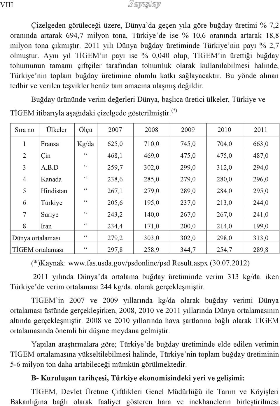 olup, TİGEM in ürettiği buğday tohumunun 12.04.